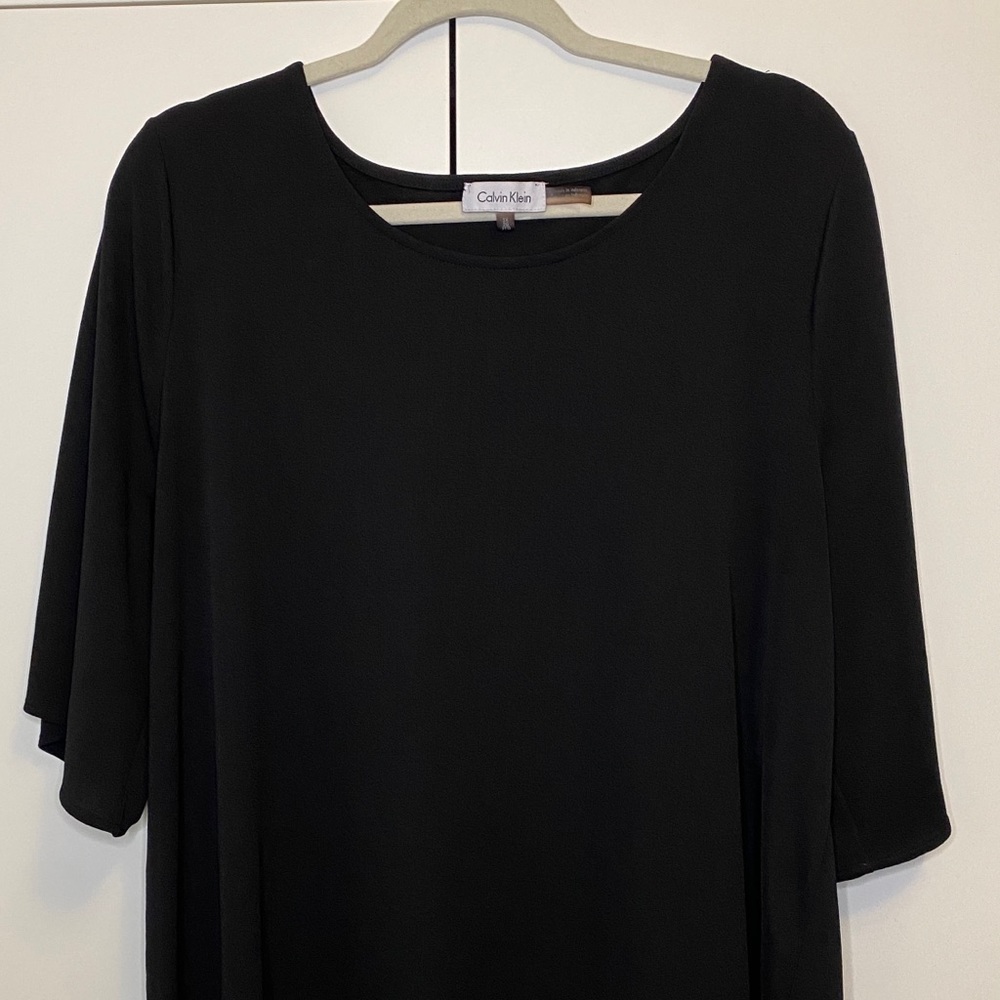 COPY - Calvin Klein split-sleeve jersey top